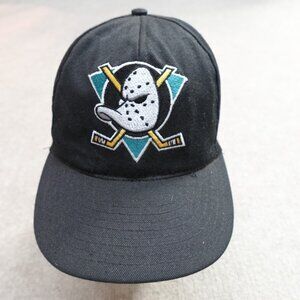 Mighty Ducks Hat Black Embroidered Official Made in USA